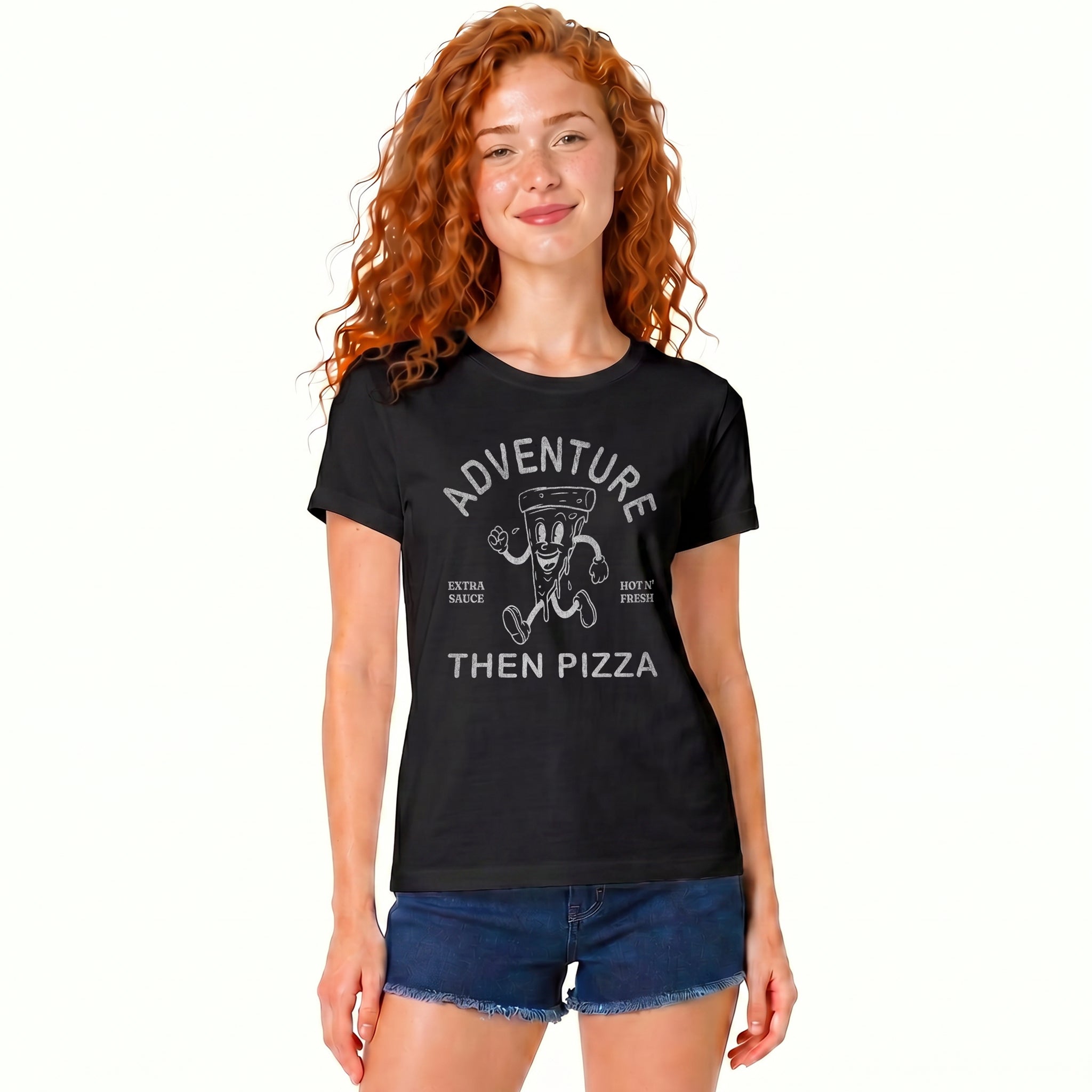 Pizza Lover Adventure Women's Graphic Tee – Fun Travel Shirt