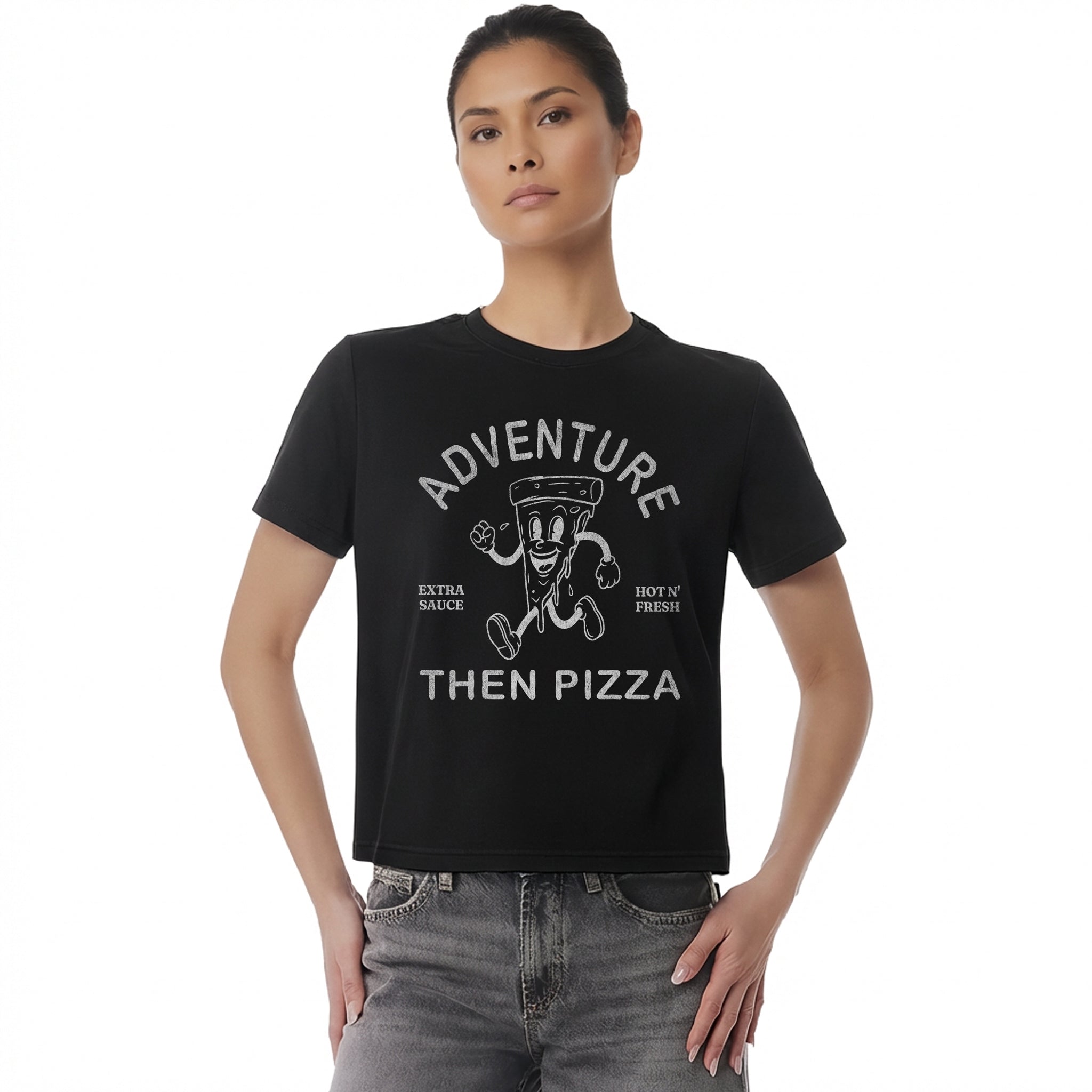 Funny Adventure Graphic Tee - Heavyweight Boxy Streetwear T-shirt