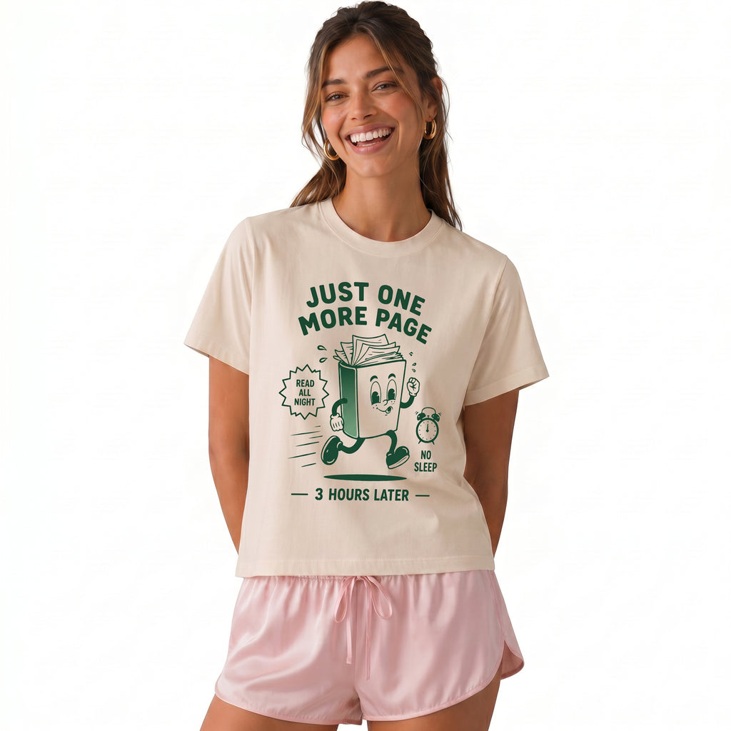 Book Lover Heavyweight Boxy Tee for Women - Oversized Graphic Streetwear T-shirt