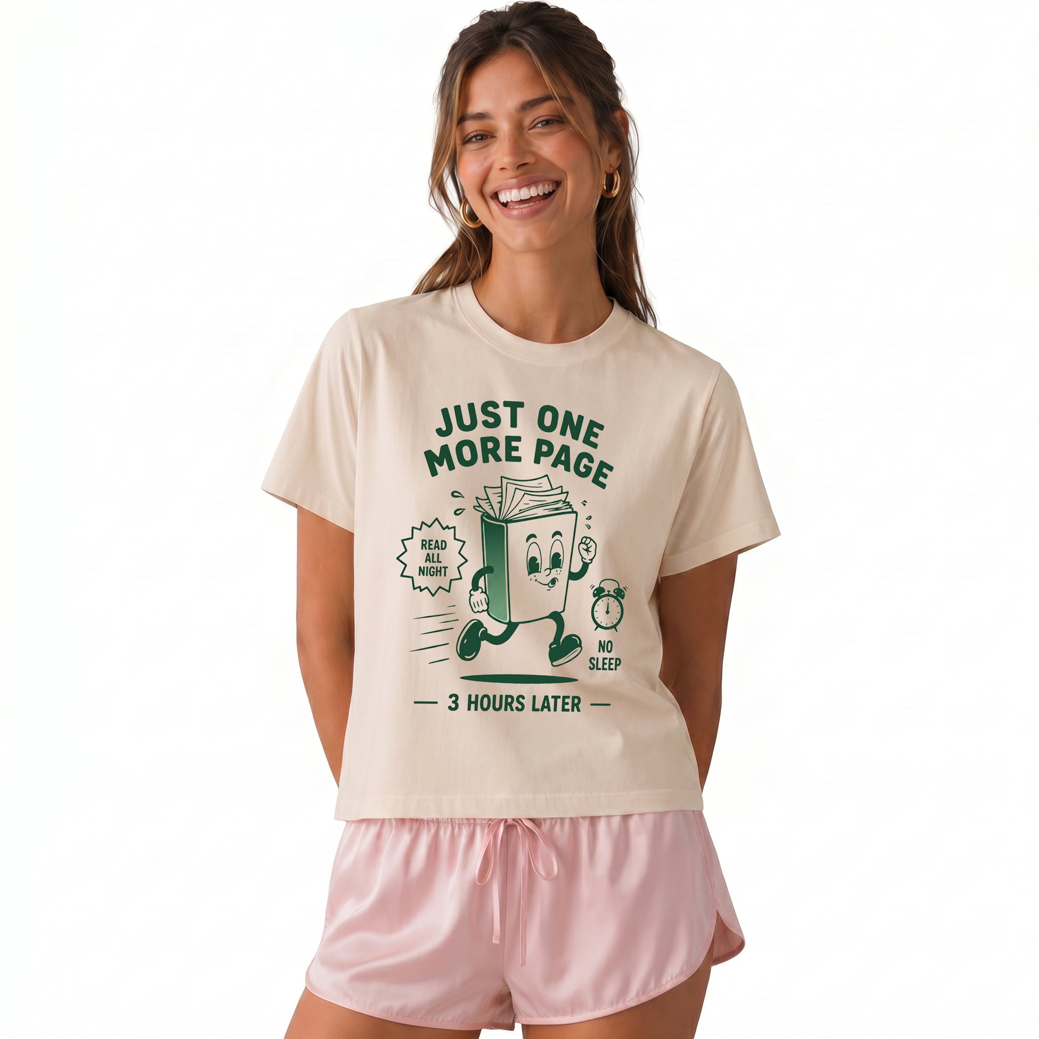 Book Lover Heavyweight Boxy Tee for Women - Oversized Graphic Streetwear T-shirt