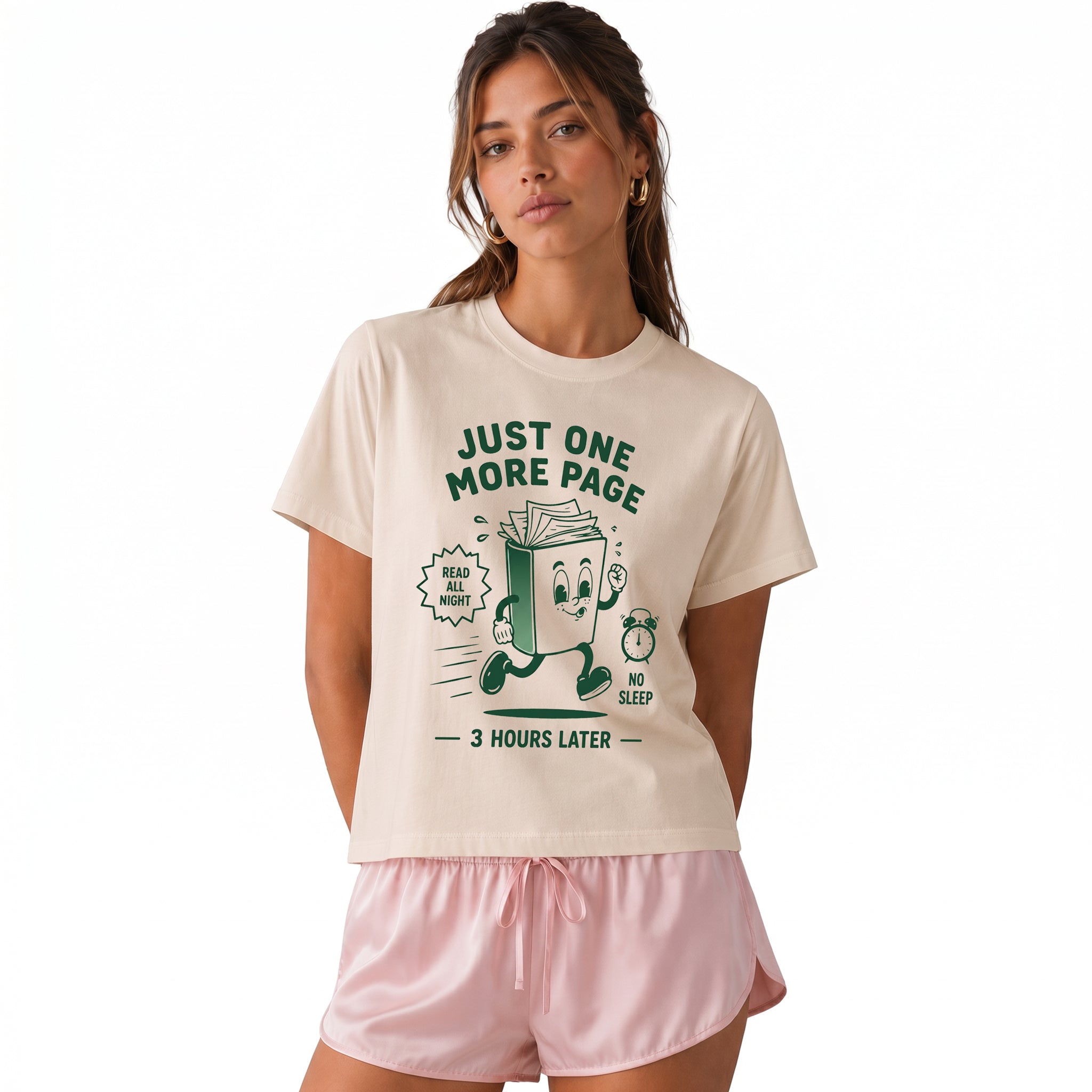 Book Lover Heavyweight Boxy Tee for Women - Oversized Graphic Streetwear T-shirt
