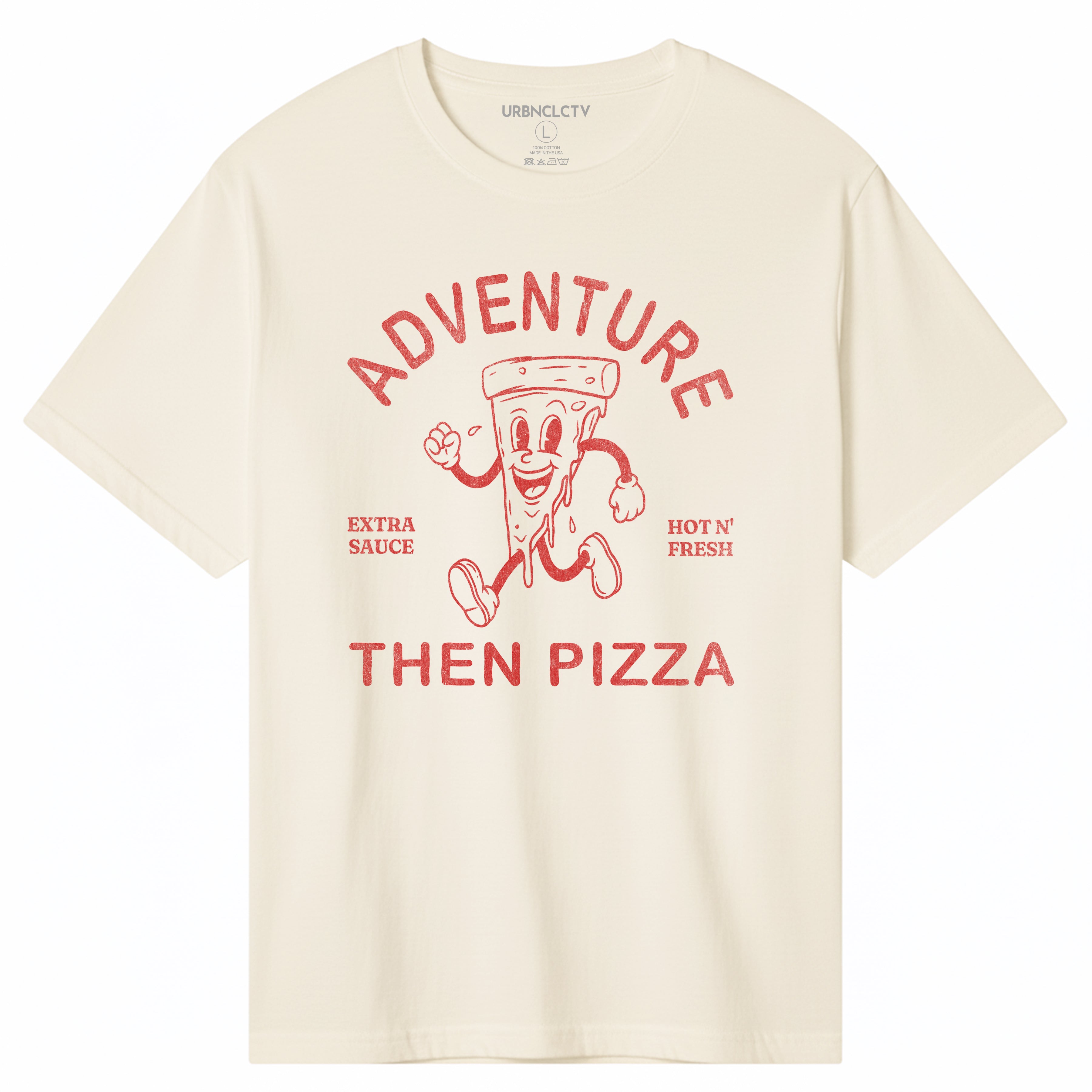 Fueled by Pizza and Adventure Boxy Tee