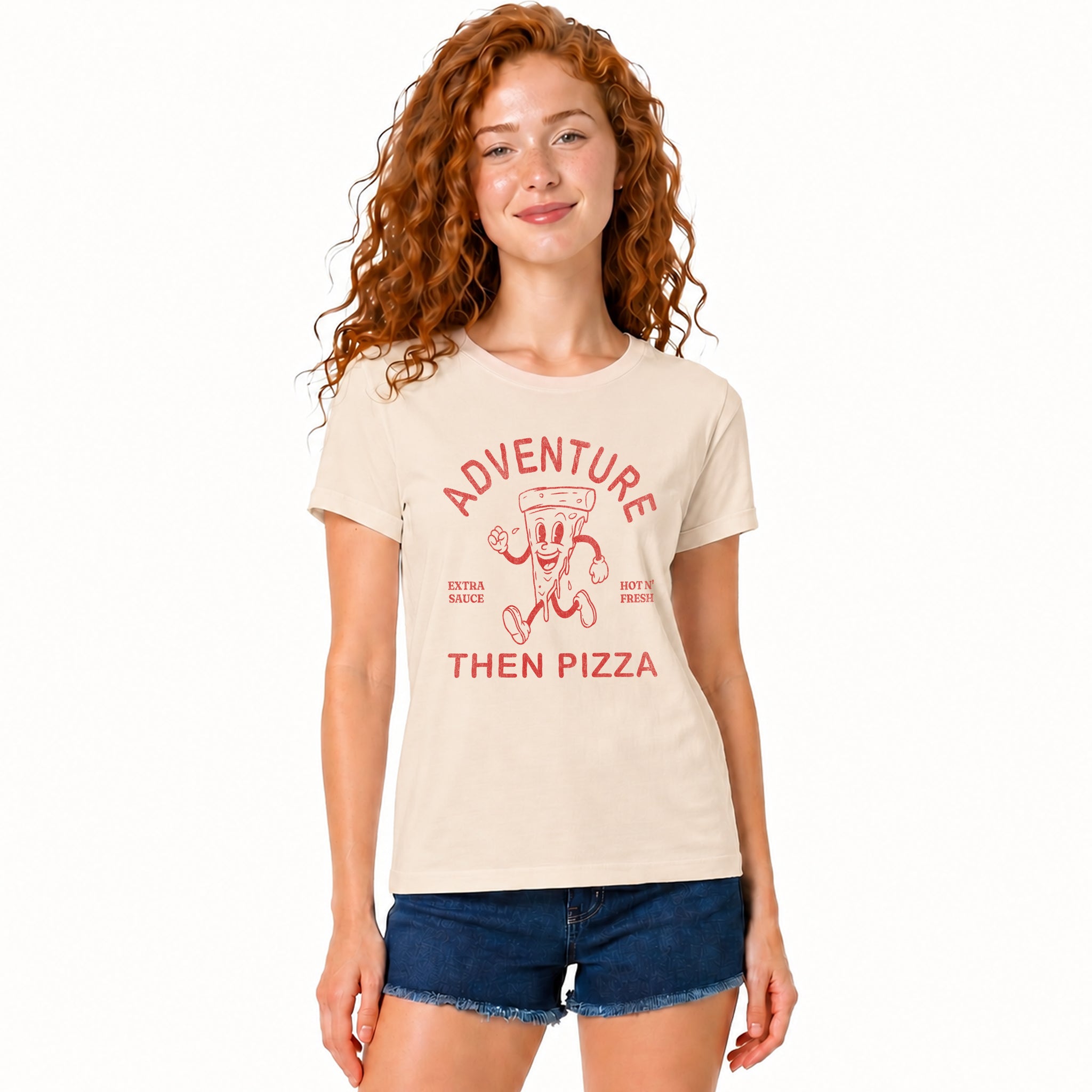 Pizza Lover Adventure Women's Graphic Tee – Fun Travel Shirt