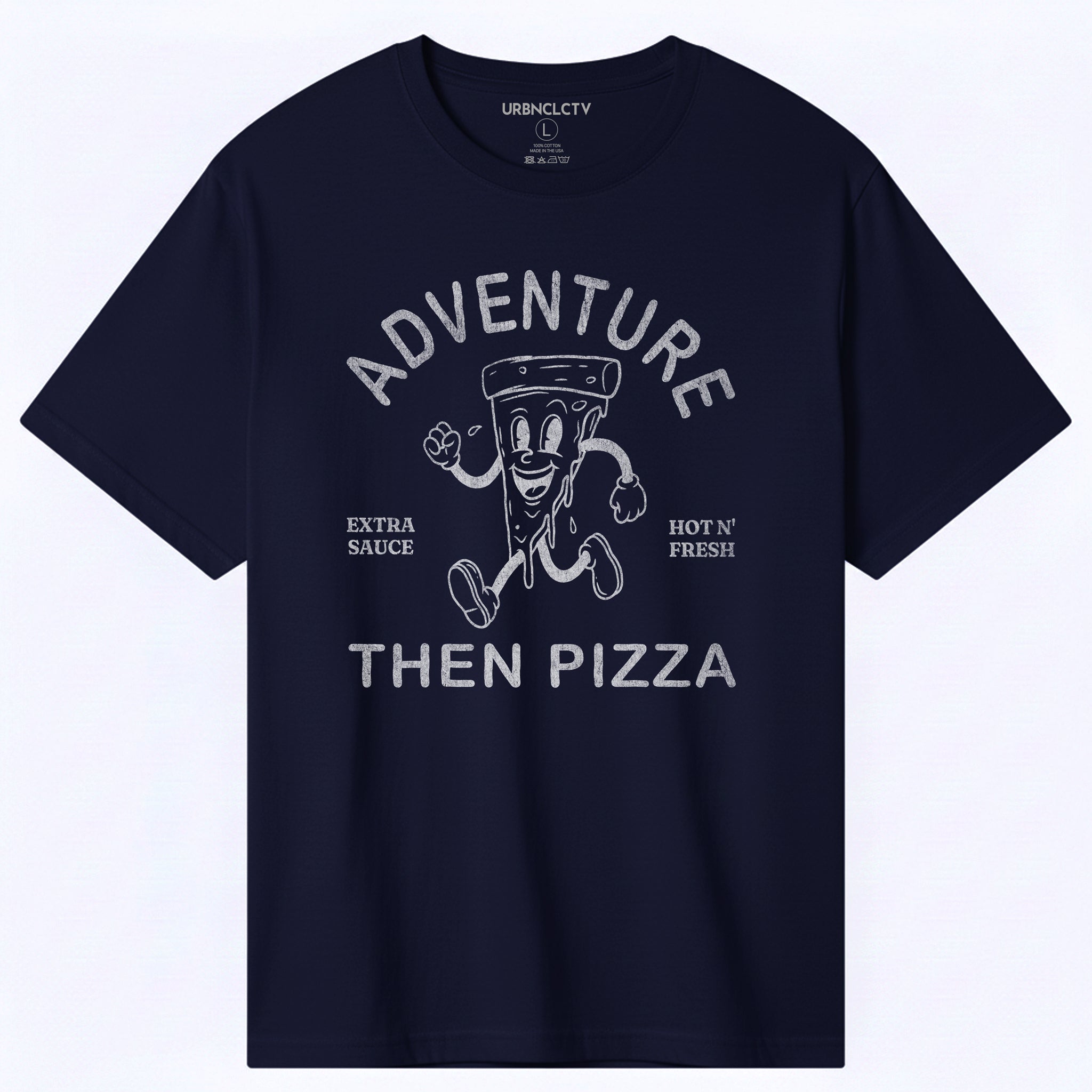 Fueled by Pizza and Adventure Boxy Tee