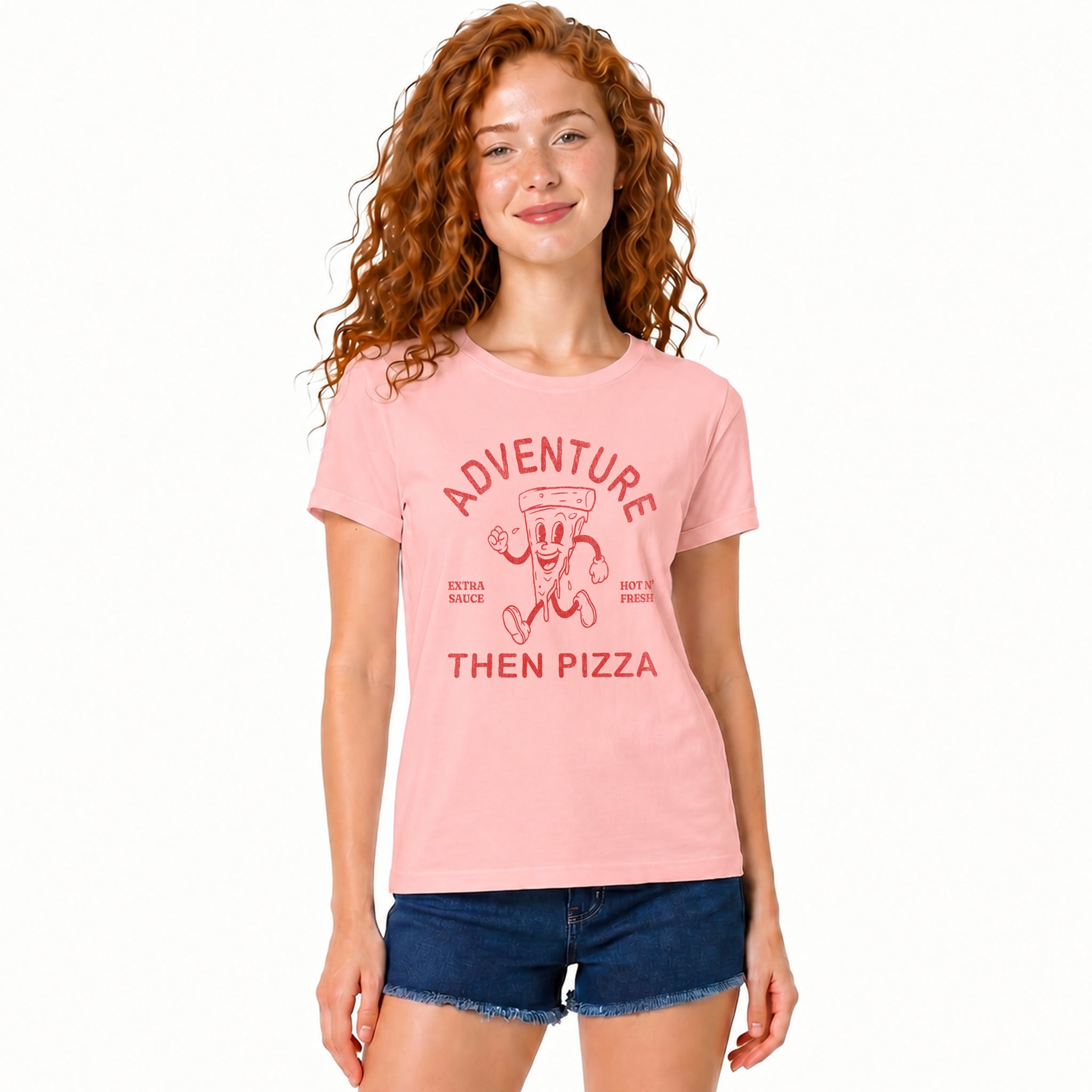 Pizza Lover Adventure Women's Graphic Tee – Fun Travel Shirt