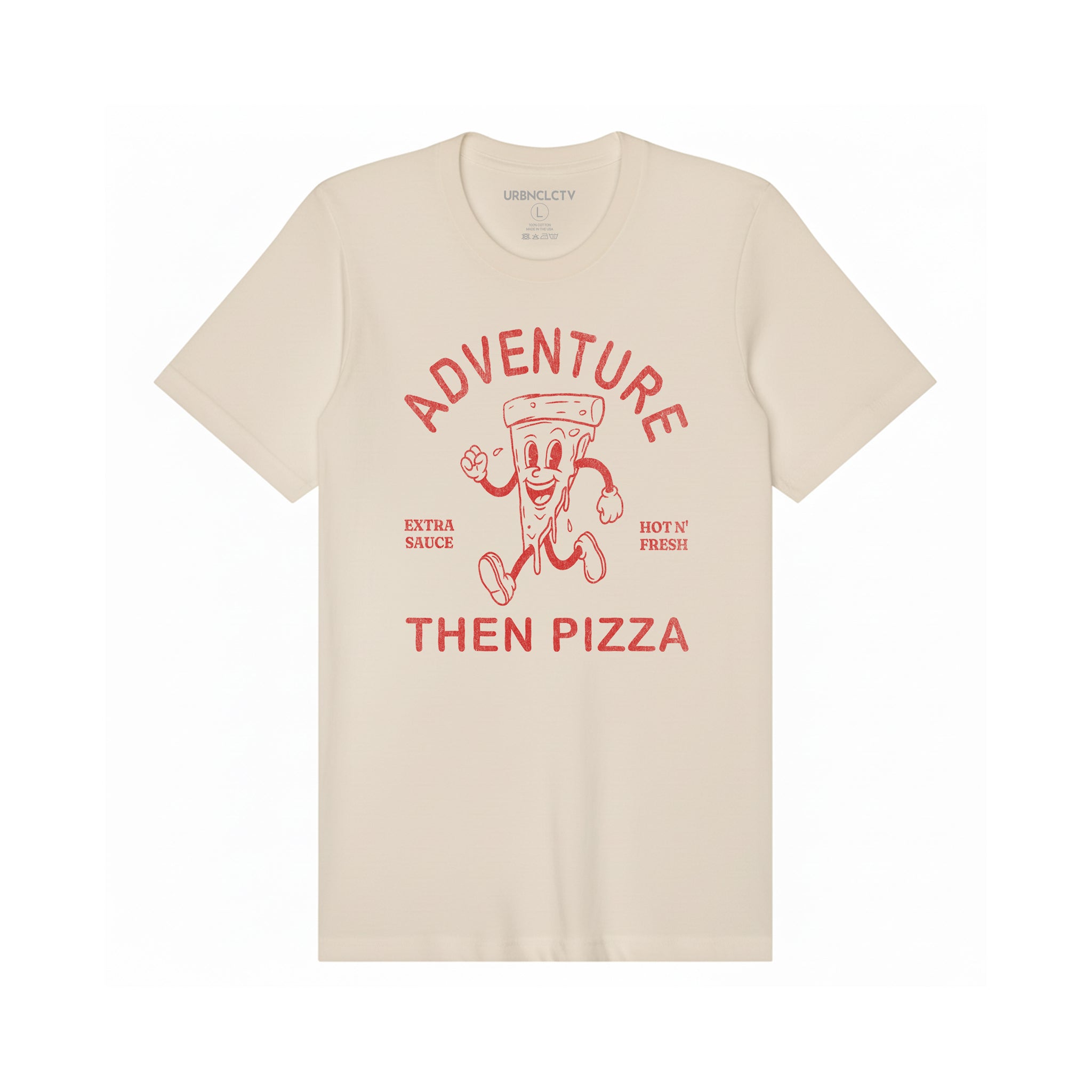 Adventure Than Pizza Graphic Tee - Funny Travel T-shirt