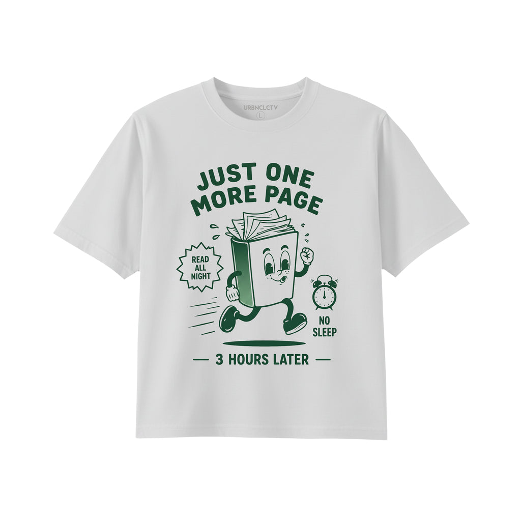 Book Lover Heavyweight Boxy Tee for Women - Oversized Graphic Streetwear T-shirt