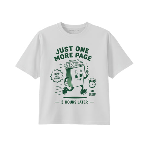 Book Lover Heavyweight Boxy Tee for Women - Oversized Graphic Streetwear T-shirt