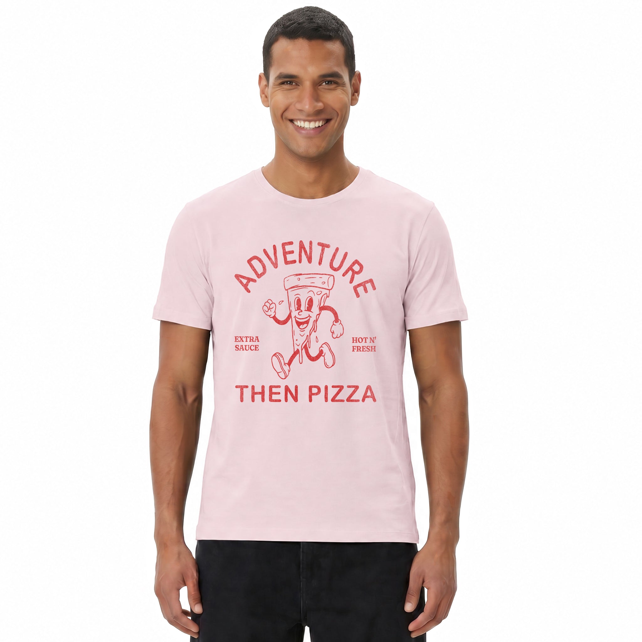 Adventure Than Pizza Graphic Tee - Funny Travel T-shirt