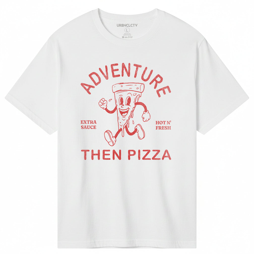 Fueled by Pizza and Adventure Boxy Tee